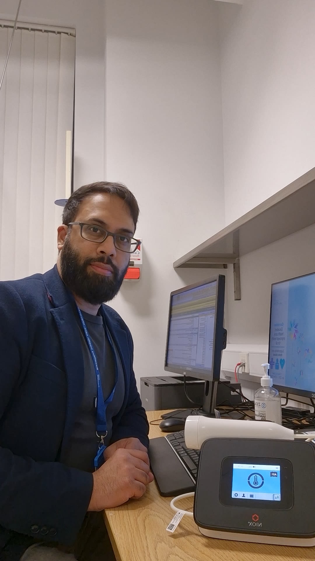 Nazir Hussain in his clinic